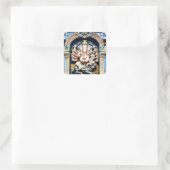 Ganesha-Sticker Quadratischer Aufkleber (Tasche)
