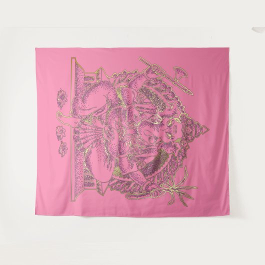 GANESHA - Tapestry Wandteppich (Vorderseite (Horizontal))