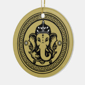 Ganesha Themed Hindu Art Print Keramik Ornament (Links)