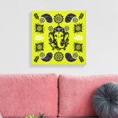 Ganesha Themed Hindu Art Print Leinwanddruck (Insitu (Wohnzimmer))
