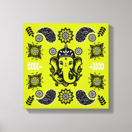 Ganesha Themed Hindu Art Print Leinwanddruck