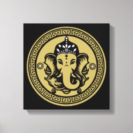 Ganesha Themed Hindu Art Print Leinwanddruck