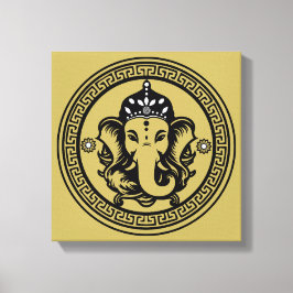Ganesha Themed Hindu Art Print Leinwanddruck