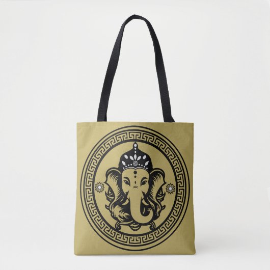 Ganesha Themed Hindu Art Print Tasche (Vorderseite)