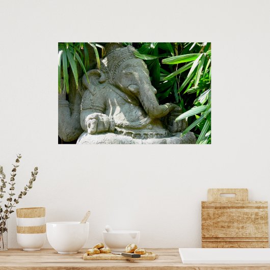Ganesha unter Foliage Poster (Küche)