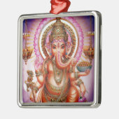 Ganesha Verzierung #7 Silbernes Ornament (Links)