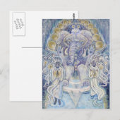 Ganesha Wealth Segen Postkarte (Vorne/Hinten)