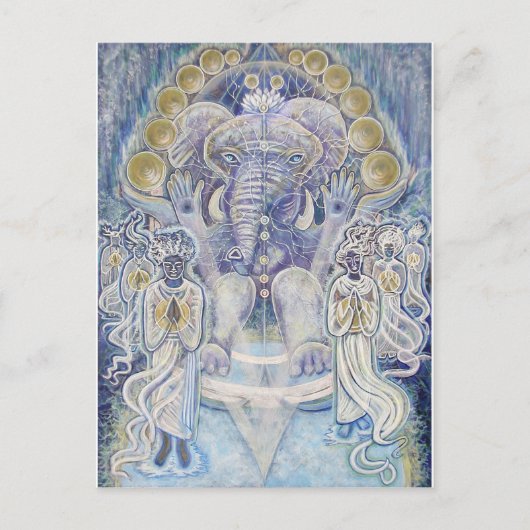 Ganesha Wealth Segen Postkarte (Vorderseite)