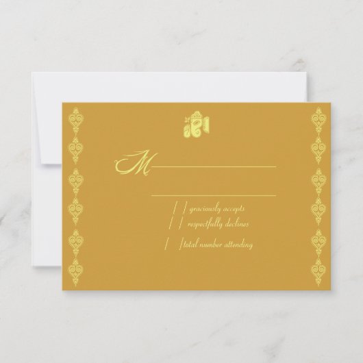 Ganesha Wedding RSVP Cards (Vorderseite)