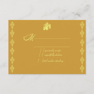 Ganesha Wedding RSVP Cards Karte