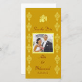 Ganesha Wedding Save the Date Foto Cards (Vorne/Hinten)