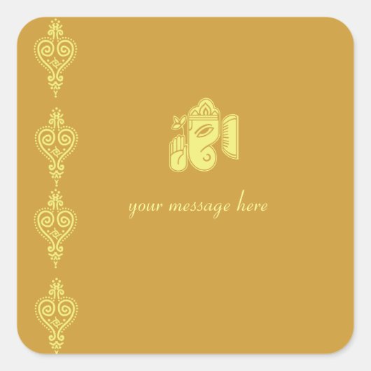 Ganesha Wedding Stickers (Vorderseite)