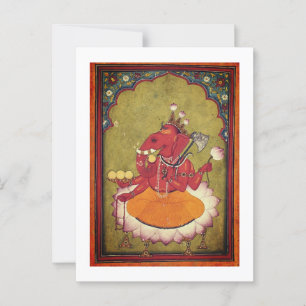 Ganesha will seinen Lotus wegwerfen Postkarte