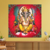 GANESHA - Wrapped Canvas Leinwanddruck (Insitu (Wohnzimmer))