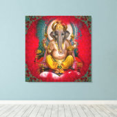 GANESHA - Wrapped Canvas Leinwanddruck (Insitu (Holzboden))