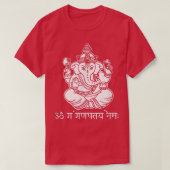 GaneshWith Sanskrit Ganesha Mantra T-Shirt (Design vorne)