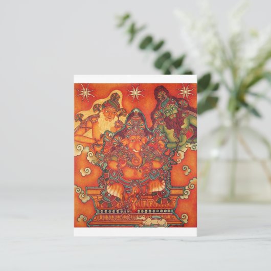GANESISCHES MALEN POSTKARTE (Stehend Vorderseite)
