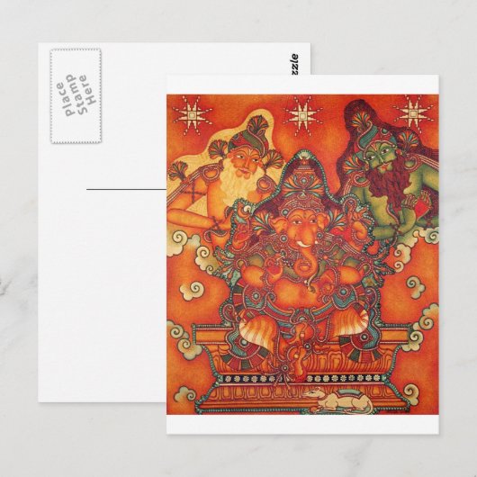 GANESISCHES MALEN POSTKARTE (Vorne/Hinten)