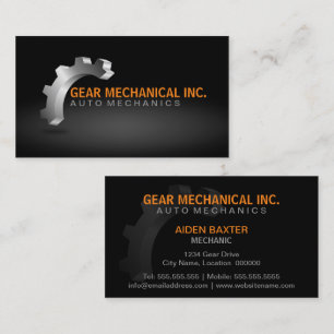 Gang 3D mechanisches Logo-Ähnliches Visitenkarte