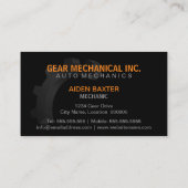 Gang 3D mechanisches Logo-Ähnliches Visitenkarte (Rückseite)