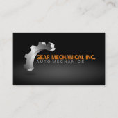 Gang 3D mechanisches Logo-Ähnliches Visitenkarte (Vorderseite)