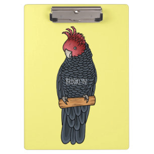 Gang gang cockatoo bird cartoon illustration klemmbrett
