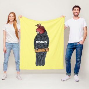 Gang-Gang-Kakadu-Vogel-Cartoon-Illustration  Fleecedecke