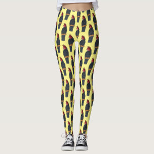 Gang-Gang-Kakadu-Vogel-Cartoon-Illustration Leggings