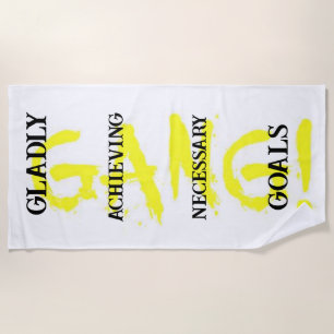 GANG! gelbes Strandtuch