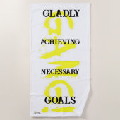 GANG! gelbes Strandtuch (Vorderseite)