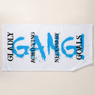 GANG! himmelblaues Strandtuch