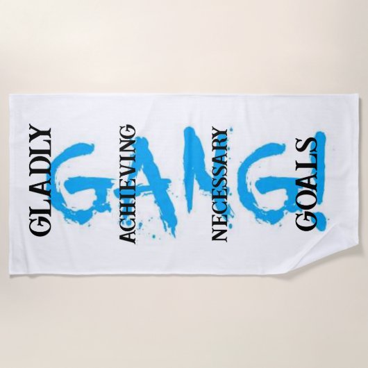 GANG! himmelblaues Strandtuch (Vorderseite)
