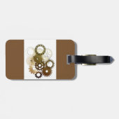 Gang-moderner Brown-Gepäckanhänger mit Lederband Gepäckanhänger (Rückseite horizontal)