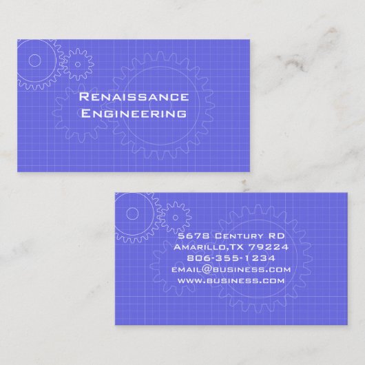 Gang-Plan-Visitenkarte Visitenkarte (Vorne/Hinten)