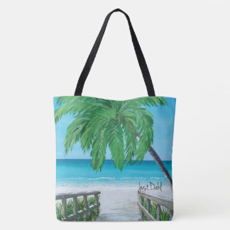 Gang zur Paradies-Palmenbaum-Just-Dahl-Tasche Tasche