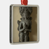 Ganga, Göttin, die den heiligen Fluss GA Silbernes Ornament (Rechts)