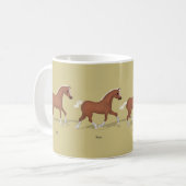 Gänge des Pferdesorrel Foals, individuell anpassba Kaffeetasse (Vorderseite Links)