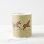 Gänge des Pferdesorrel Foals, individuell anpassba Kaffeetasse (Mittel)