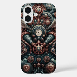 Gänge, Flügel und Vintage Steampunkeleganz iPhone 16 Hülle