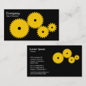 Gänge - orange auf schwarz visitenkarte (Vorne/Hinten)