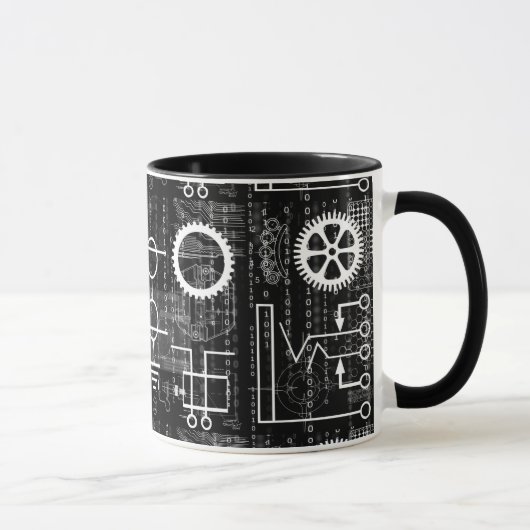 Gängereichlich Tech-inspirierte Kaffee-Tasse Tasse (Rechts)