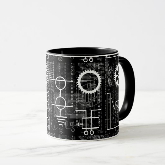 Gängereichlich Tech-inspirierte Kaffee-Tasse Tasse (VorderseiteRechts)