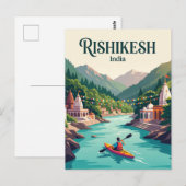 Ganges Fluss Rishikesh Indien Postkarte (Vorne/Hinten)