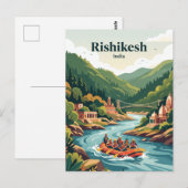 Ganges Fluss Rishikesh, Indien Postkarte (Vorne/Hinten)