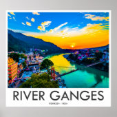 Ganges, Rishikesh, Indien Poster (Vorne)