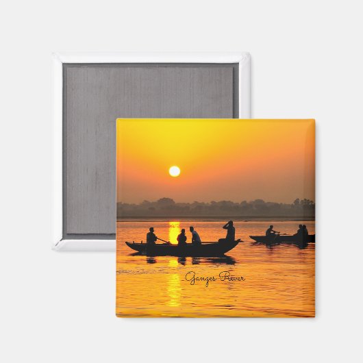 Ganges River, malerisches Foto Magnet (Vorderseite/Rückseite)