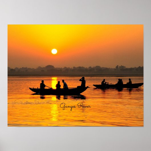Ganges River, malerisches Foto Poster (Vorne)