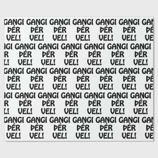 GANGI ÞÉR VEL! VIEL GLÜCK! Isländische Sprache Geschenkpapier (Flach)