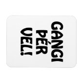GANGI ÞÉR VEL! VIEL GLÜCK! Isländische Sprache Magnet (Horizontal)