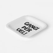 GANGI ÞÉR VEL! VIEL GLÜCK! Isländische Sprache Pappteller (Gewinkelt)